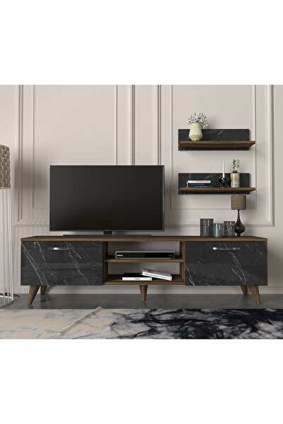 DECORMET AYDEN TV ÜNİTESİ CEVİZ MARBLE