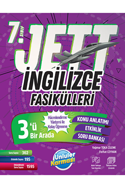 Ünlüler Karması Yayınları 7.SINIF JETT İNGİLİZCE FASİKÜLLERİ