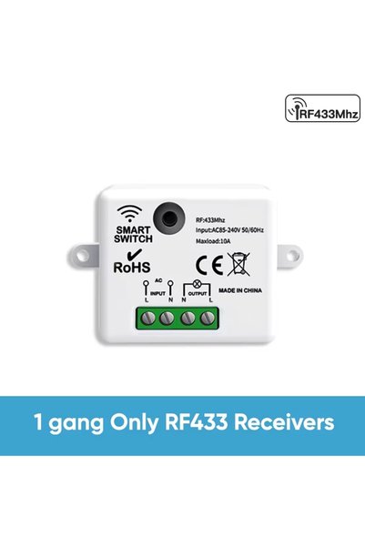 Choice1 1Receiver AXUS RF433 Relay Interruptor Mini Remote Control 433Mhz Wir...