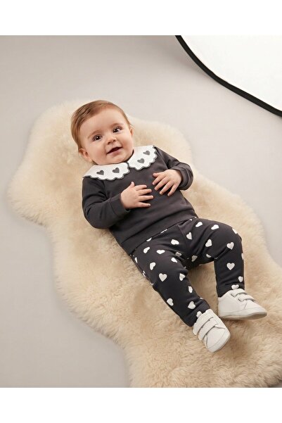 Egelite Baby Girl Seasonal Heart Printed Baby Collar 9-12-18-24 Months Slim F...