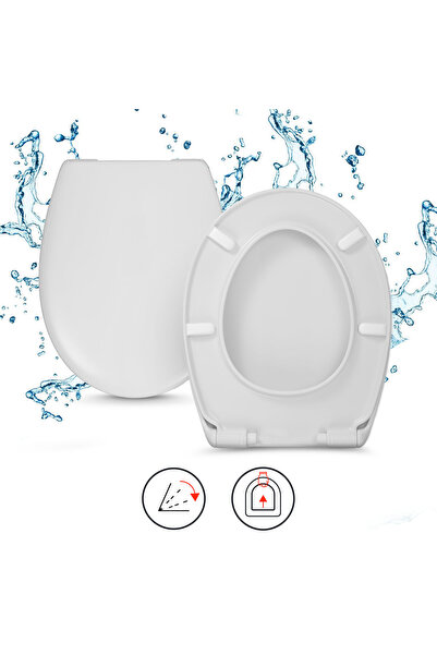 Hamberger Capac WC, Compatibil Cersanit President, 44.5 x 36 cm, Alb, Din Pla...