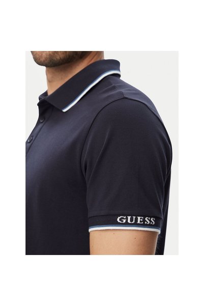 Guess Polo bărbați M6YP28K4475 Albastru închis