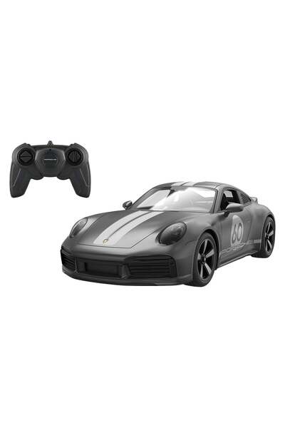 Rastar Masinuta cu telecomanda, Rastar, Porsche 911 Sport, 1:16, Gri