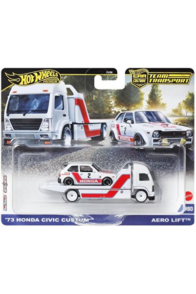 HOT WHEELS Premium Team Transport '73 Honda Civic Custom Aero Lift FLF56 - JBM36