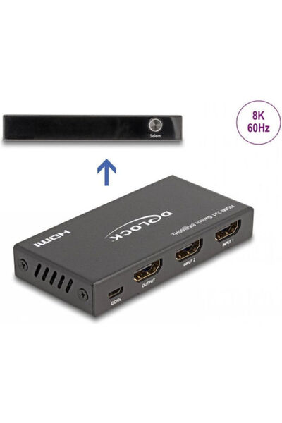 DELOCK Διακόπτης HDMI 2 Θυρών 8K60Hz/4K144Hz 18607