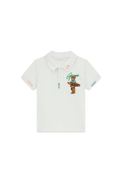 Guess Polo băieți N6GP01K9WF4 Alb