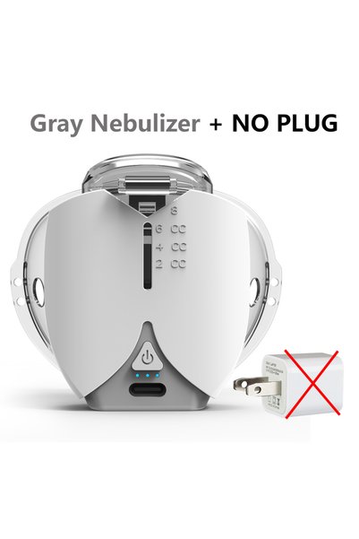 choice2 492E Gray (No-Plug) Portable Nebulizer Machine Medical Nebuliser Inha...