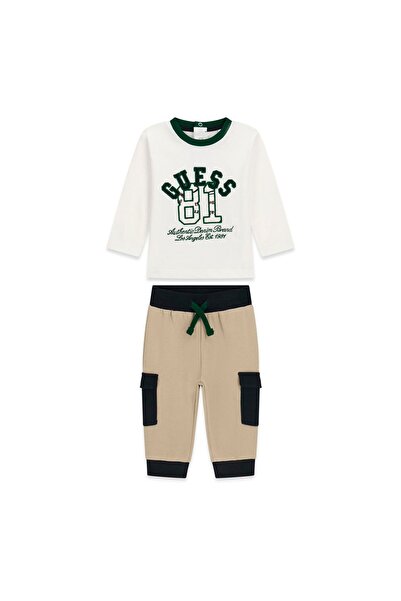 Guess Set bluză și pantaloni băieți I6YG06K3976 Bej