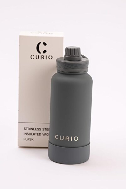 Curio Kurio 1L Stainless Steel Insulated Water Bottle - 1L Vacuum Flask, Meta...