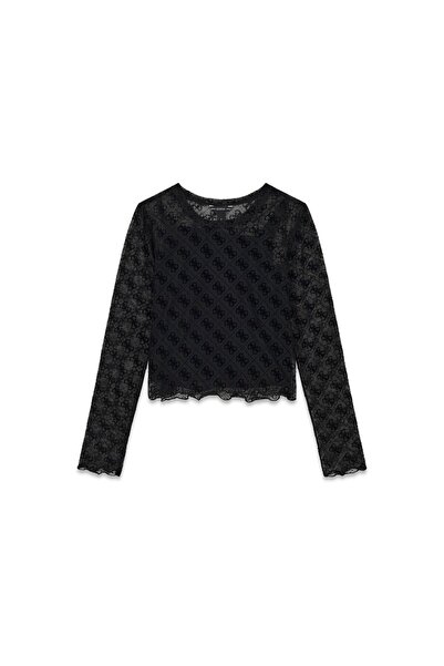 Guess Bluză de fată J6YP02K3743 Negru