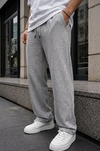 EydaMoon Men's Cotton Baggy Fit Comfortable Cut Knitted Sweatpants with Side ...