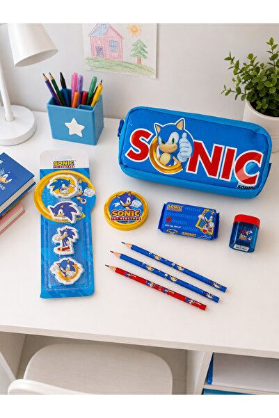 Timon Sonic Baskılı Kalem Kutusu ve Kırtasiye seti