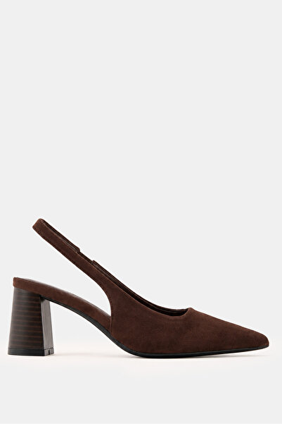 Luigi Μυτερές γόβες slingback με λάστιχο - Σκούρο καφέ - 36