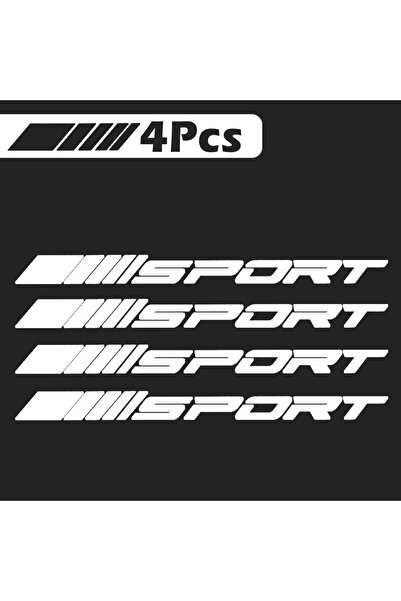 Hediyeni Al 4-Pack Sport Written Stickers for Vehicles, Cars, Motorcycles, He...