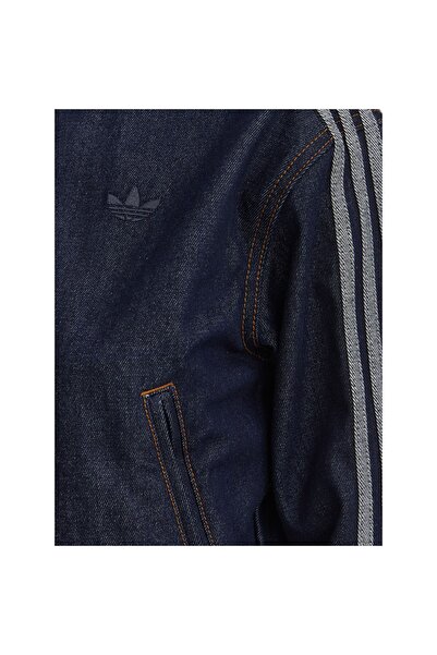 adidas Geacă de blugi pentru femei KQ6491 Albastru închis