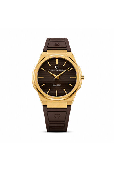Pagani design PD-4747 Slim Kasa Erkek Kol Saati – Brown Gold