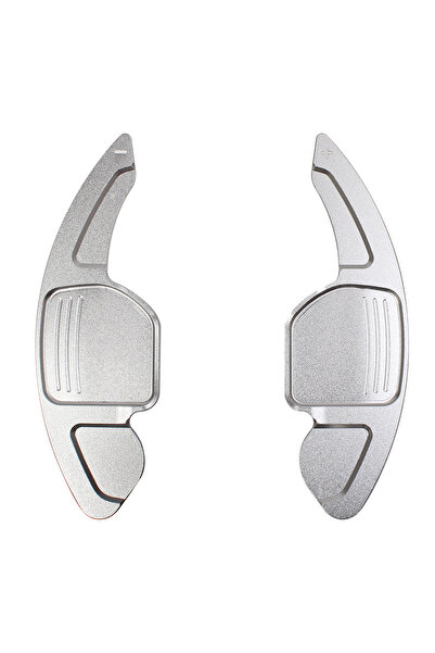 choice2 Silver 2Pcs Car Steering Wheel Paddle Shift Extend Extension Shifter ...