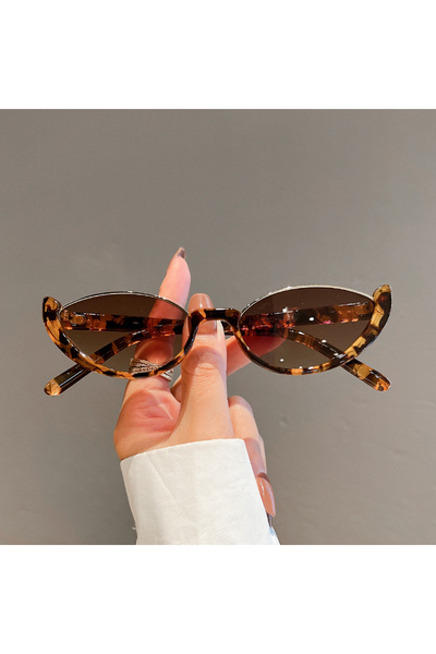Choice Other 1194-c4 l-g tea KAMMPT Chic Small Cat Eye Sunglasses Women's Tre...