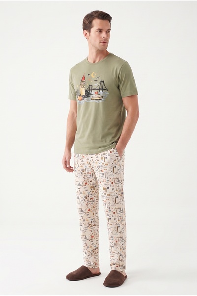 SEASOUL Erkek Bambu Pijama Takımı