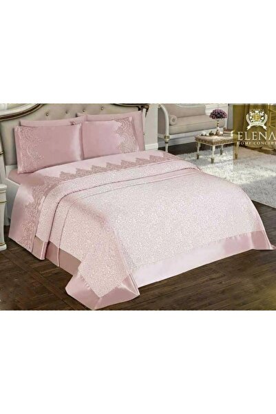 ELENAS Luxury bedspread set 6 pieces _Elena - Powder pink