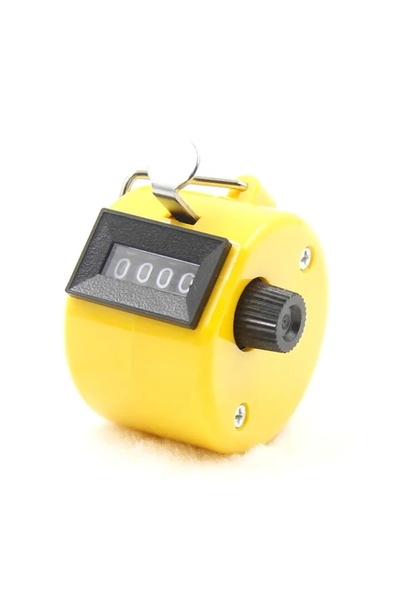 Choice6 Yellow 4 Digit Number Counters Plastic Shell Hand Finger Display Manu...