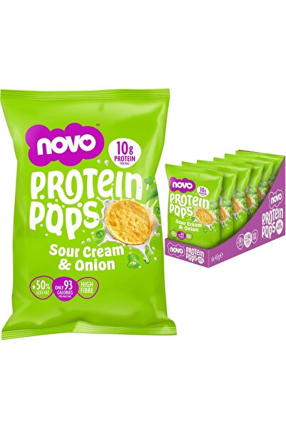 novon Novo Protein Pops Sour Cream and Onion Flavor | 10g Protein Per Bag | H...