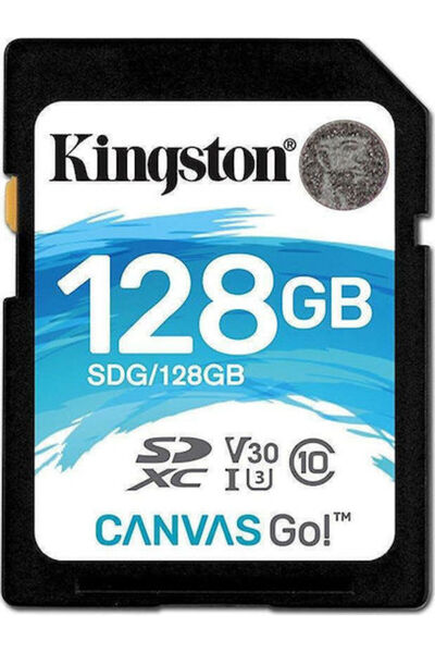 Kingston Καμβάς, πάμε! SDXC 128GB U3 V30 UHS-I 90MB/s