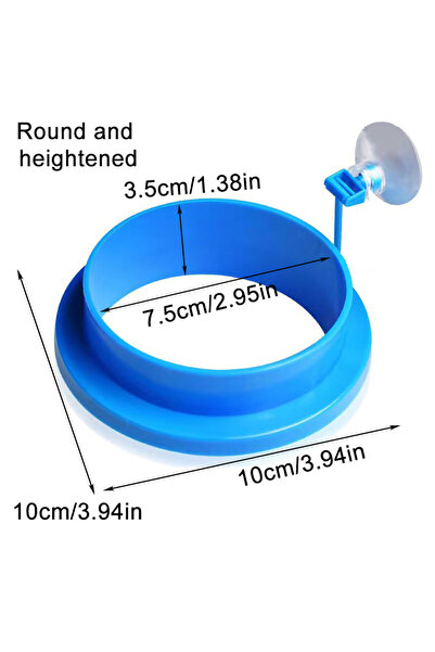Choice3 Round and high Aquarium Fish Feeding Ring Fish Tank Blue Floating Sta...