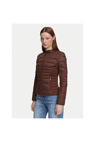 Guess Jachetă de tranziție pentru femei W6YL16W2891 Maro