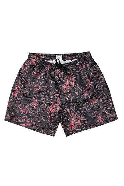 OEM Μαγιό Ανδρικό Polyester Μαύρο Κόκκινο SummerTiempo 622975