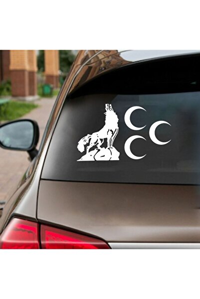 Hediyeni Al Three Crescent Wolves Vehicle, Car, Auto, Motorcycle, Helmet, Lap...