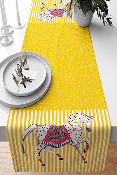 Realhomes 40X140Cm Digital Printed Runner Decorative Table Runner with Dalmat...