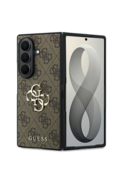 Guess Husă mare cu logo 4G pentru Samsung Galaxy Z Fold8 Ultra, Maro