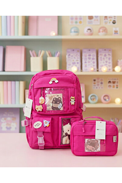 BURUNİ 2-Piece Backpack-School Bag Combination Set Large Volume and Matching ...