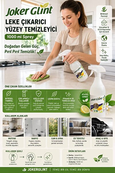 JOKER GLİNT ÇOK AMAÇLI BİTKİSEL TEMİZLEYİCİ 1000ML