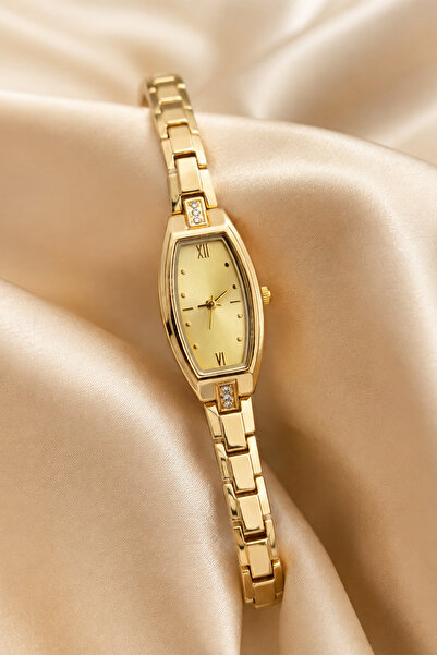 GANYMET Calson Gold Dial Stone Detailed Roman Numeral Thin Cord Elegant Vinta...