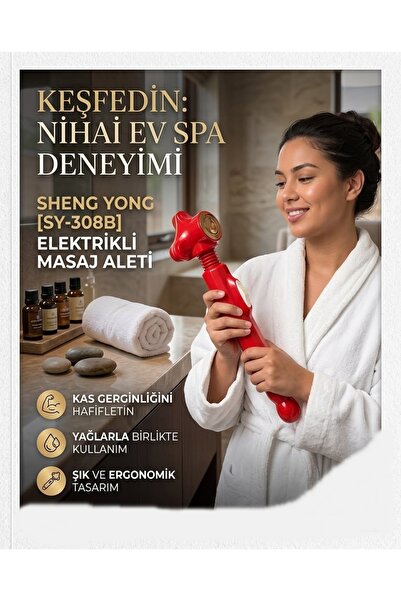 gaman 3 Başlıklı Titreşimli Masaj Aleti Elektrikli-Pilli Vücut Masaj Aleti He...
