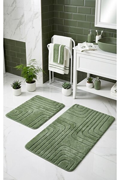 EUROBANO Path Premium Nordic Bohemian 2-Piece Bath Mat 60X100 60X50 cm Latex ...