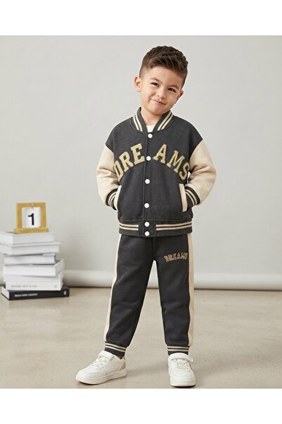 Egelite Boy's Winter 3-Strand Embroidered College Jacket with Fleece Inside, ...