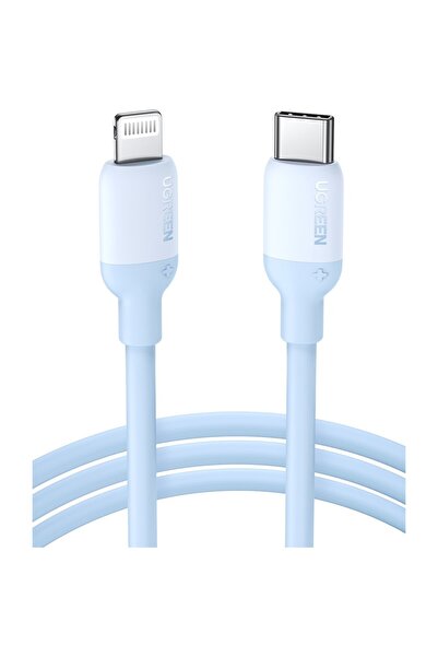 Ugreen Type-C To Lightning 3A Pd Mfi Sertifikalı Hızlı Şarj Kablosu, 1 Metre, Mavi - 20313