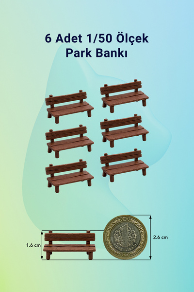 aysluka Minyatür Park Bankı, Maket Bank 6'lı Set