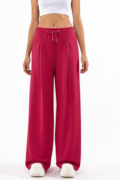 Hiccup Modal Touch Pleated Wide Leg Pants