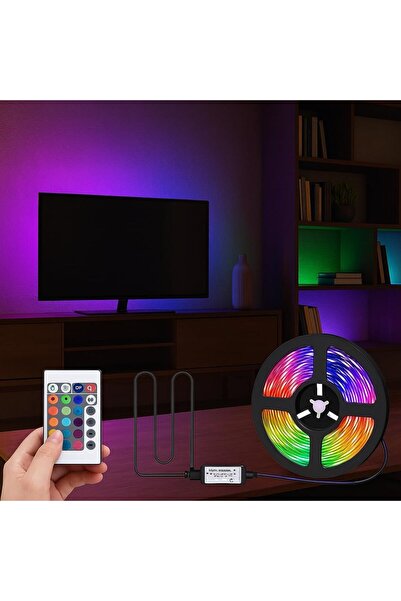 Genel Markalar TV ve PC Arkası RGB Şerit LED Işık Seti - 3 Metre, USB Girişli...