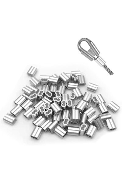 OEM Set de 60 cleme de sertizare din aluminiu, 8mm