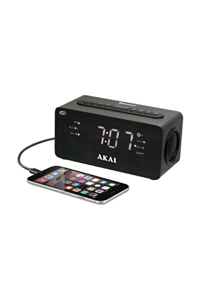 AKAI ACR-2993 Επιτραπέζιο Ψηφιακό Ρολόι LED με Ξυπνητήρι και Ραδιόφωνο, Μαύρο
