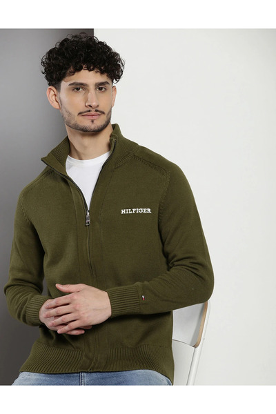 Tommy Hilfiger MONOTYPE CHUNKY COTTON ZIP THR