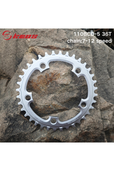Choice KEOS Silver110BCD36T DECKAS KEOS 110BCD حلقة سلسلة 36T-52T لعجلة الدرا...