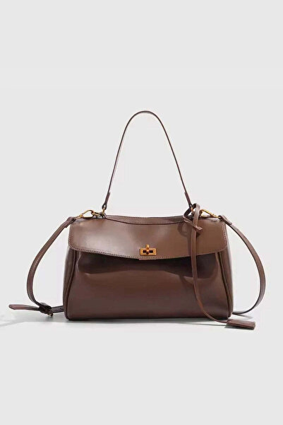 Trendyup Geantă de damă Leryn Brown din piele, maro