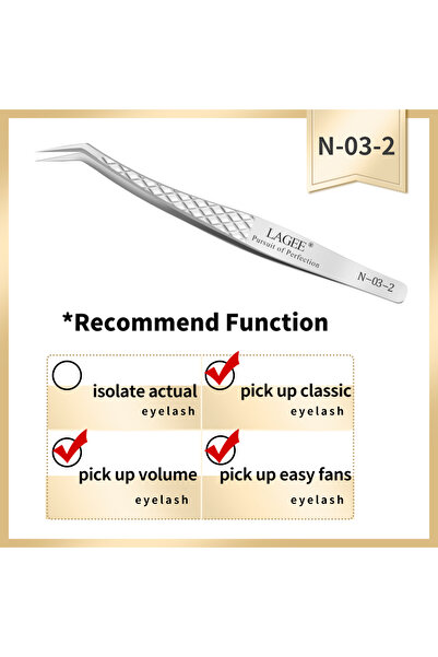 Choice16 N-03-2 LAGEE eyelash extension tweezer volume precise luxury diamond...