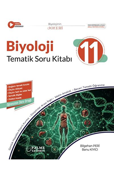 Palme Yayınevi PALME 11.SINIF JOKER BİYOLOJİ TEMATİK SORU KİTABI *YENİ*